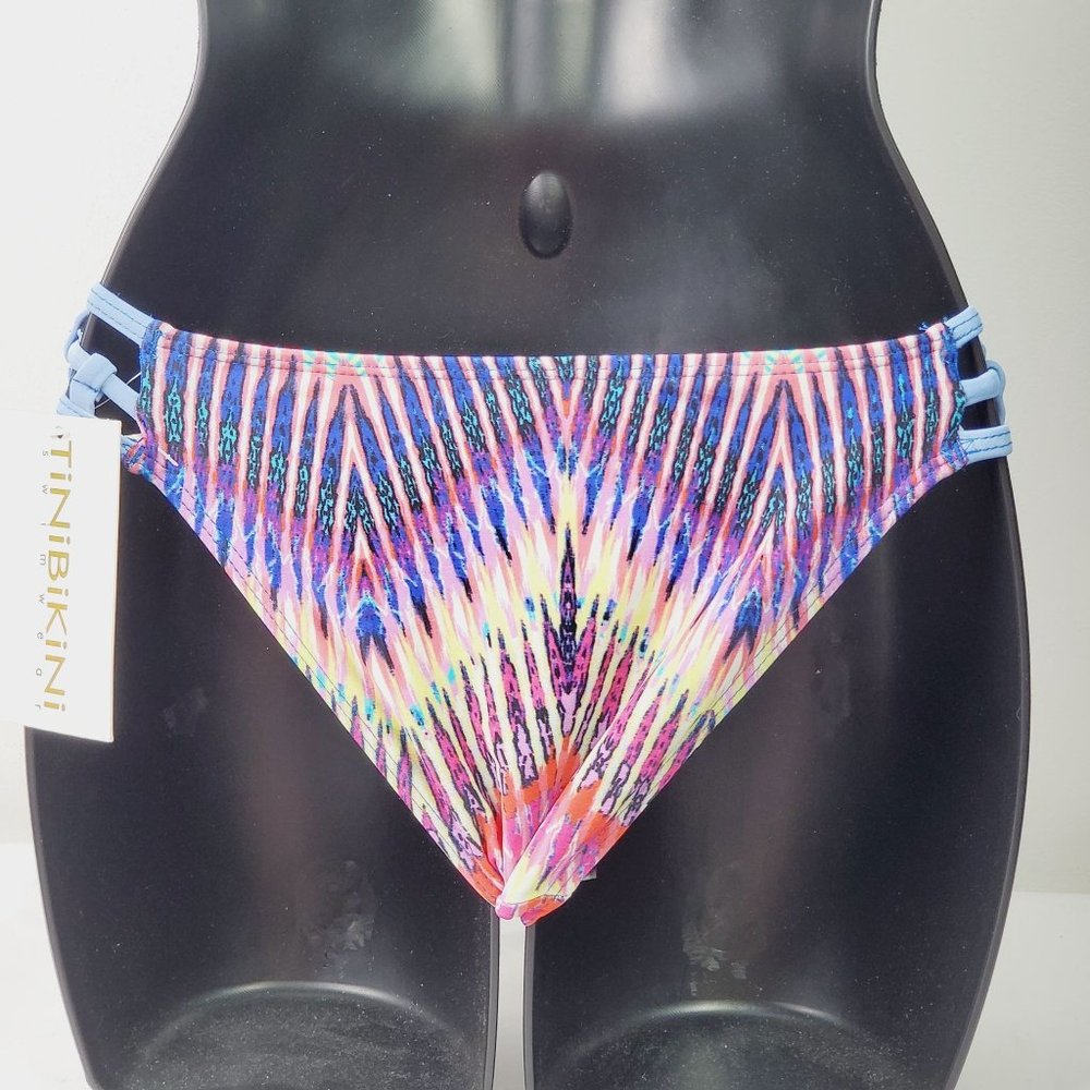 Tini Bikini Tie Dye Strappy Two Piece Swimsuit Sz XS - Picture 9 of 11